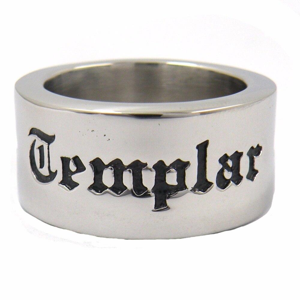 Knights Templar Commandery Ring - Stainless Steel With Cross