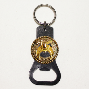 Shriners Bottle Opener - Aluminium Metal Keychain - Bricks Masons