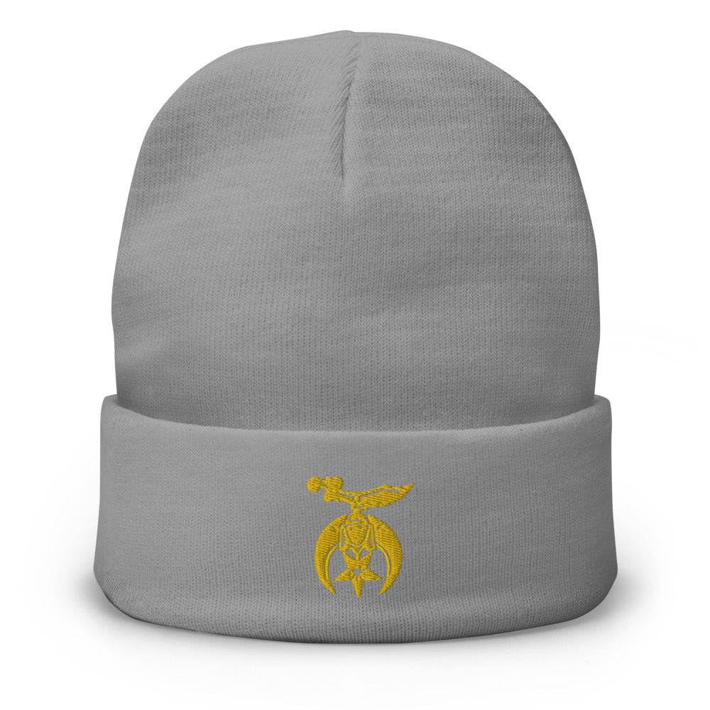 Shriners Beanie - Golden Embroidery Various Colors - Bricks Masons