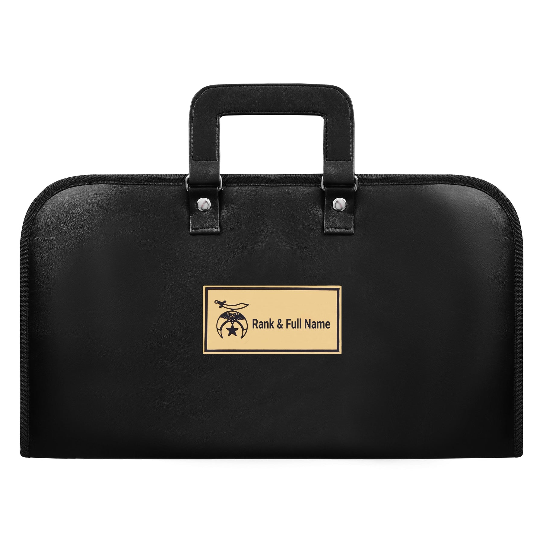 Shriners Chain Collar Case - Lightweight Soft Case Half Size With Metal Plate - Bricks Masons
