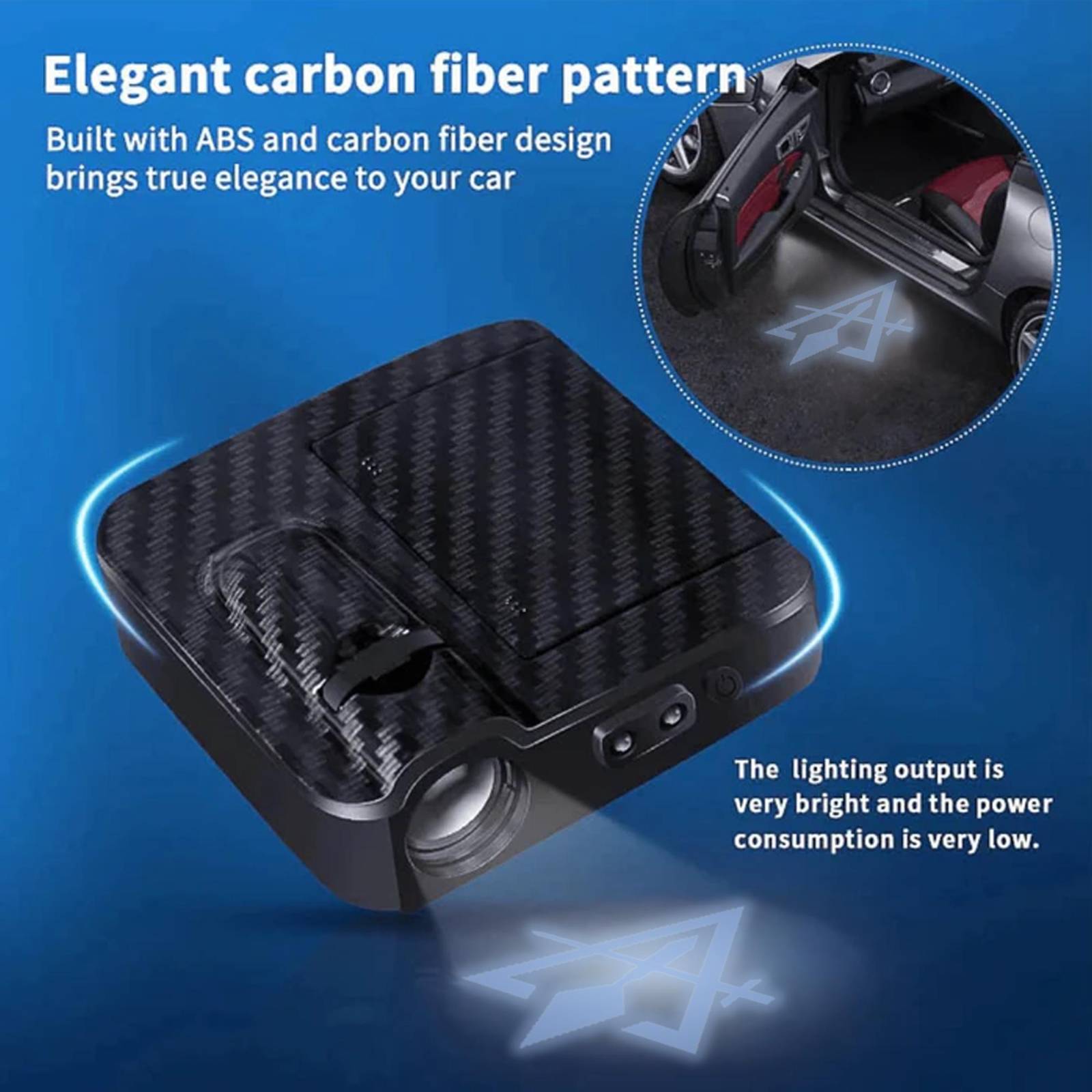 Council Car Door Light Projector - Customizable Wireless LED - Bricks Masons