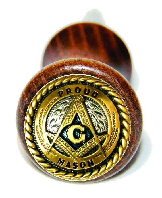 Master Mason Blue Lodge Bottle Stoppers & Savers -  Gold Proud Mason Square & Compass G - Bricks Masons