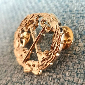 Treasurer Blue Lodge Lapel Pin - Wreathed Keys - Bricks Masons