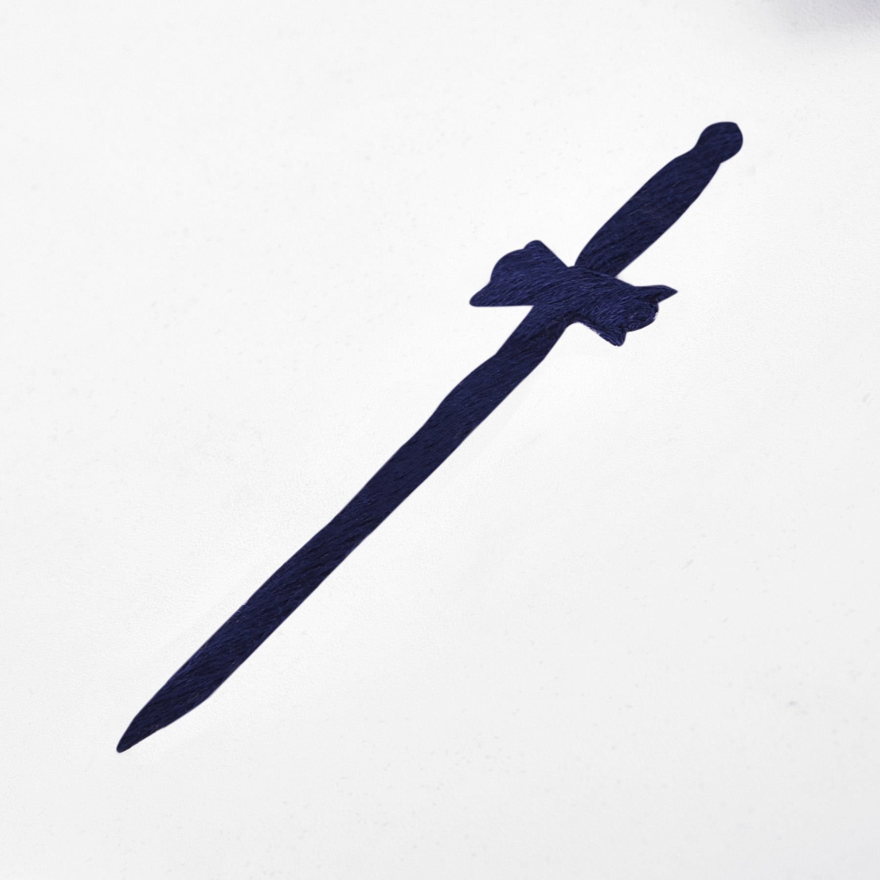 Tyler Blue Lodge Officer Apron - Kenton Lodge Navy Velvet With Silver Embroidery Thread - Bricks Masons