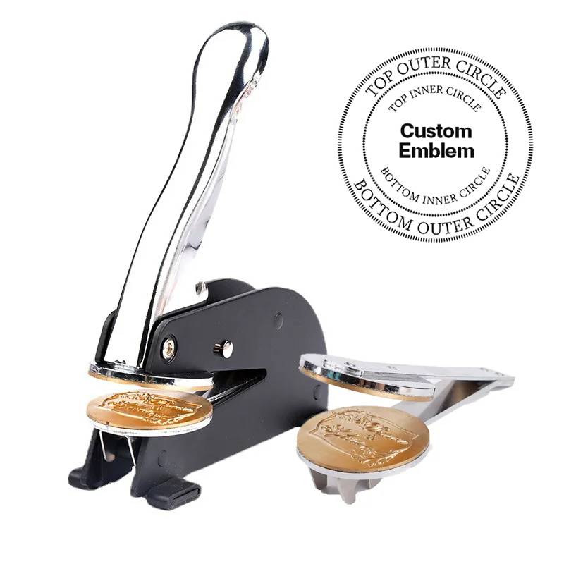 Widows Sons Seal Press - Desktop  Desktop Stainless Steel With Customizable Stamp - Bricks Masons