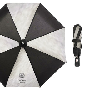 Grand Master Blue Lodge Umbrella - Three Folding Windproof - Bricks Masons