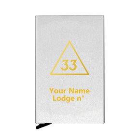 33rd Degree Scottish Rite Credit Card Holder - Various Colors - Bricks Masons