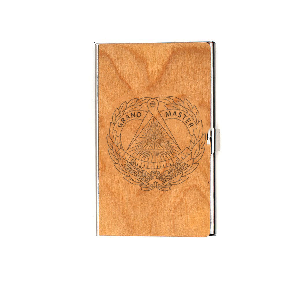 Grand Master Blue Lodge Business Card Holder - (RFID Protection) - Bricks Masons