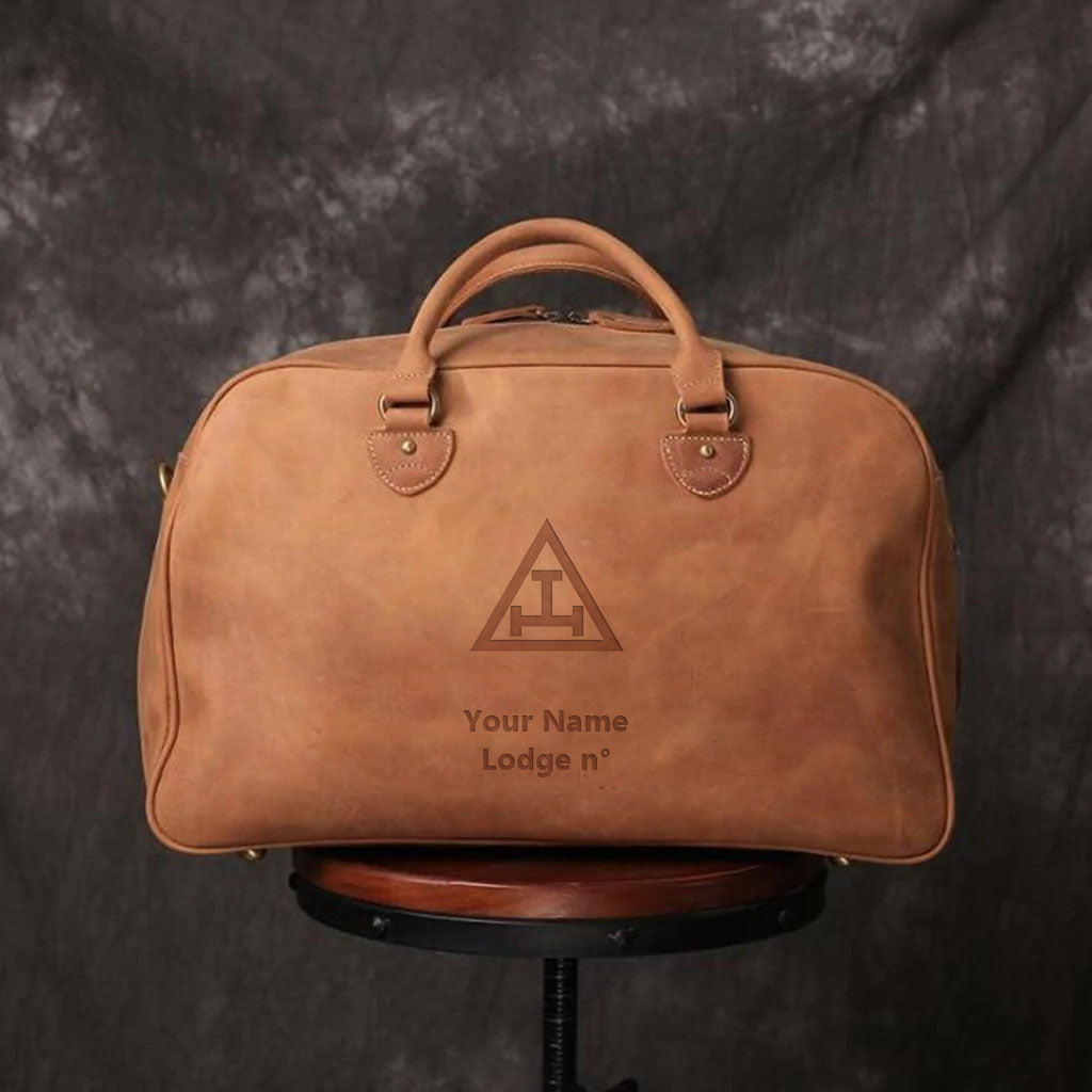 Royal Arch Chapter Travel Bag - (Dark Brown/Camel) - Bricks Masons