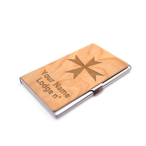 Order Of Malta Commandery Business Card Holder - (RFID Protection) - Bricks Masons