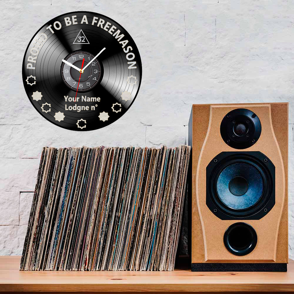 32nd Degree Scottish Rite Clock - Vinyl Record - Bricks Masons