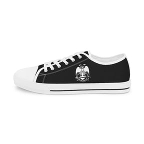 32nd Degree Scottish Rite Sneaker - Wings Down Low Top Black & White - Bricks Masons