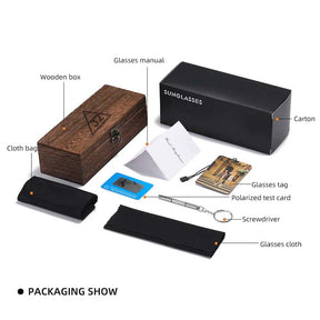 32nd Degree Scottish Rite Sunglasses - Various UV Lenses Colors - Bricks Masons