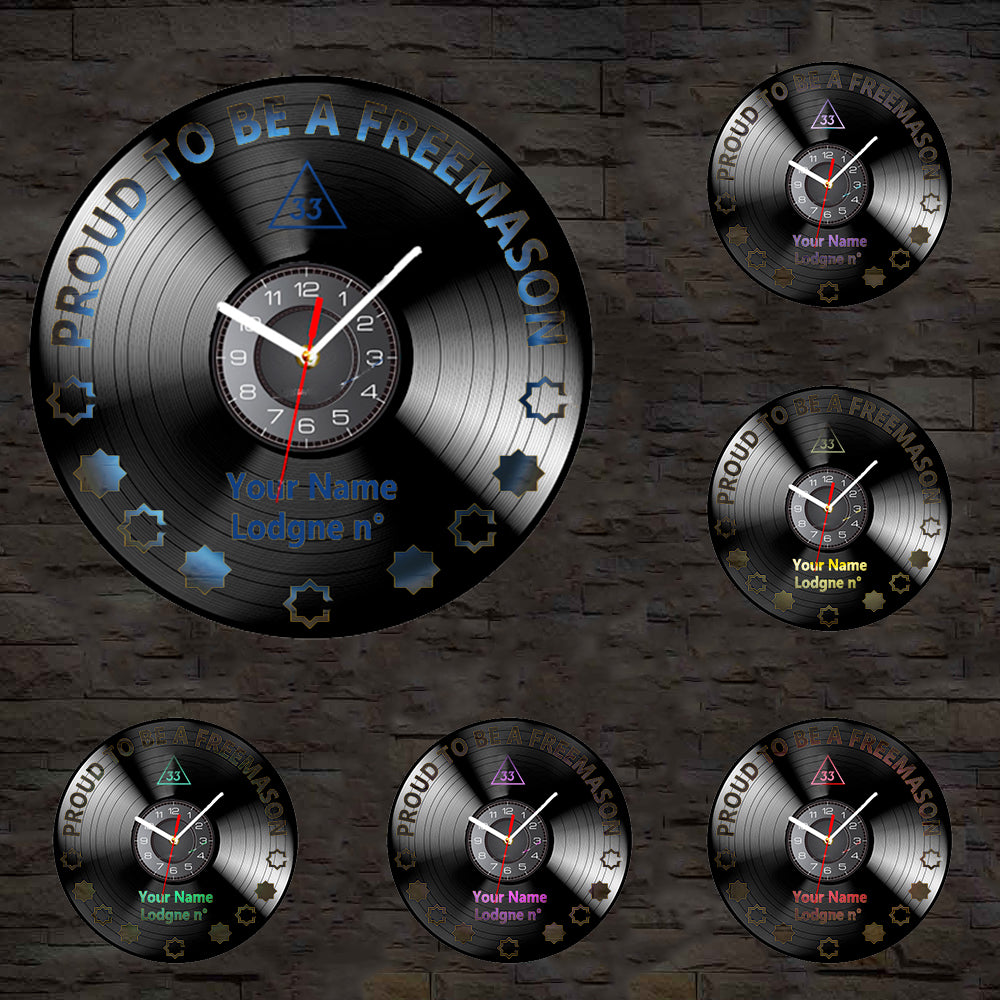 33rd Degree Scottish Rite Clock - Vinyl Record - Bricks Masons