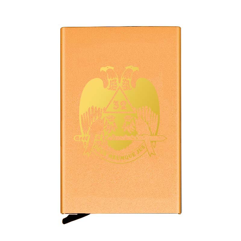 32nd Degree Scottish Rite Credit Card Holder - Wings Down Various Colors - Bricks Masons