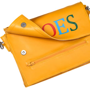 OES Handbag - Orange Leather - Bricks Masons