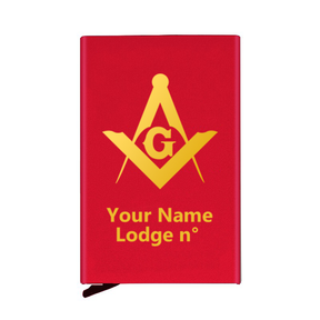 Master Mason Blue Lodge Credit Card Holder - Various Colors - Bricks Masons