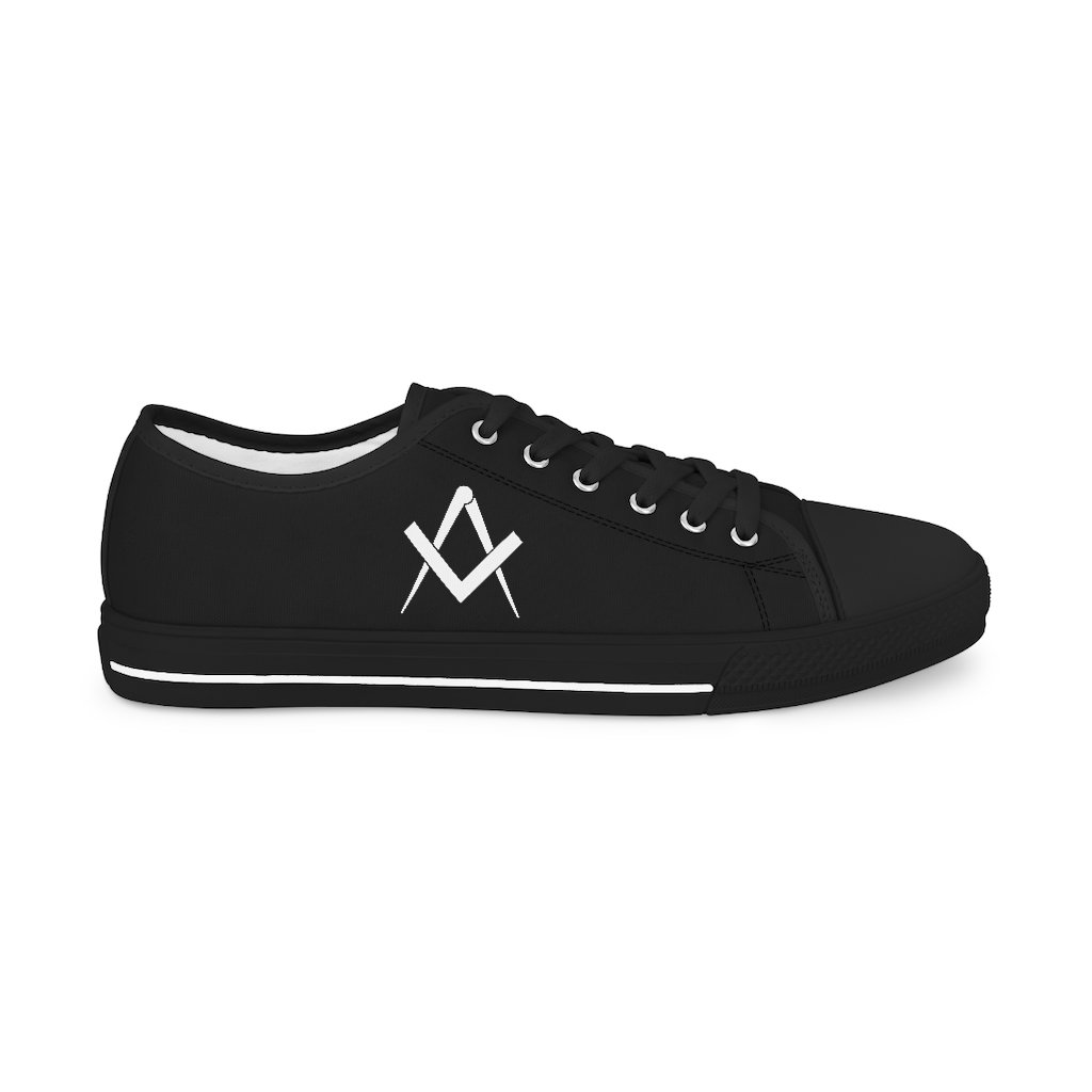 Master Mason Blue Lodge Sneaker - Low-Top Square & Compass - Bricks Masons