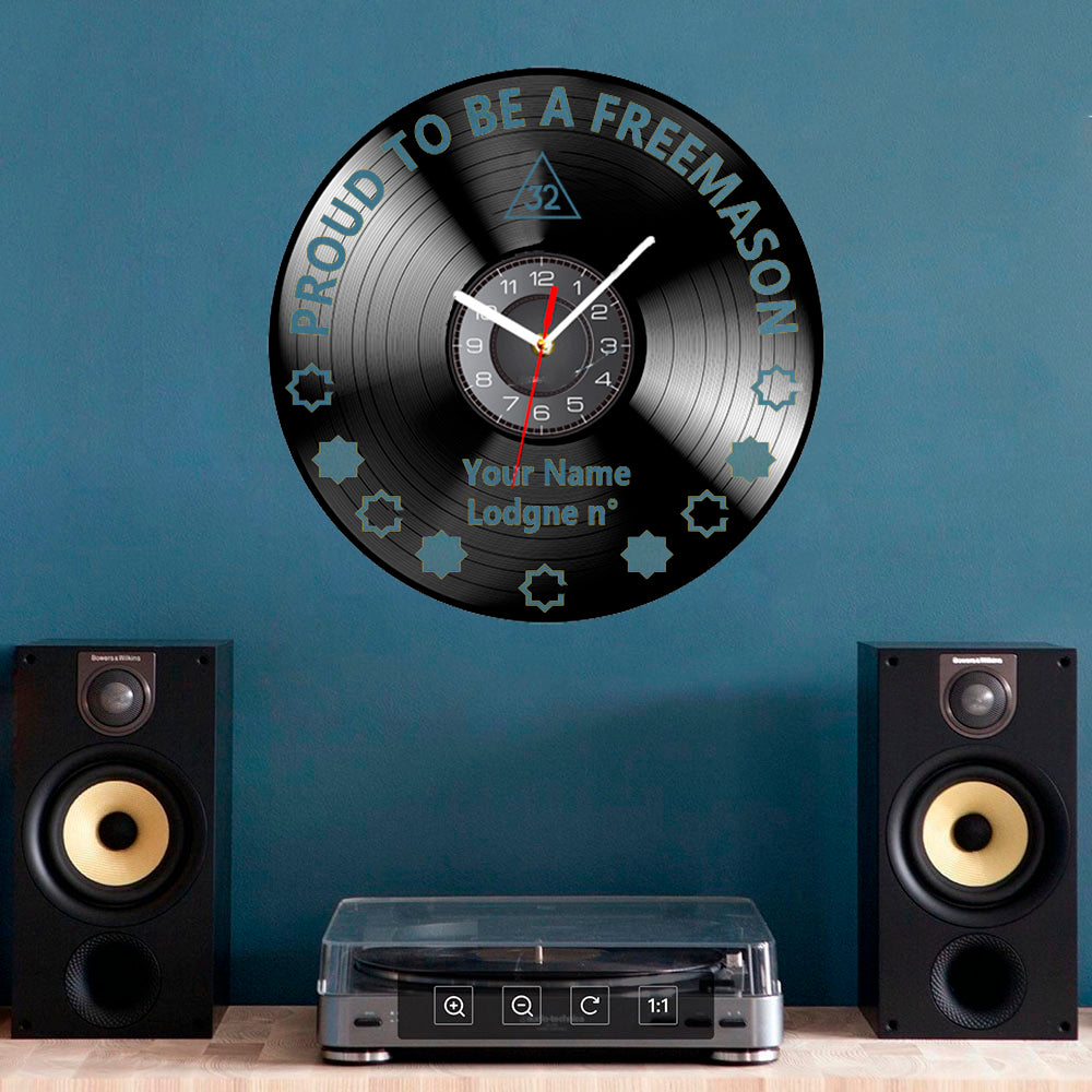 32nd Degree Scottish Rite Clock - Vinyl Record - Bricks Masons