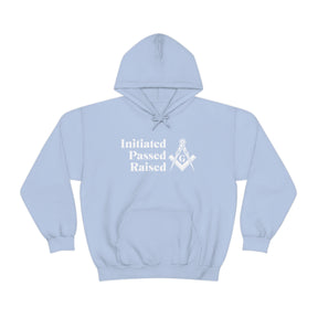 Master Mason Blue Lodge Hoodie - Initiated Passed Raised - Bricks Masons