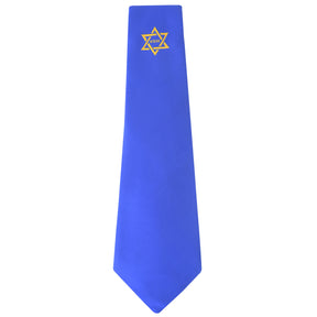 Order Of The Secret Monitor AMD Necktie - Blue & Gold Machine Embroidery - Bricks Masons