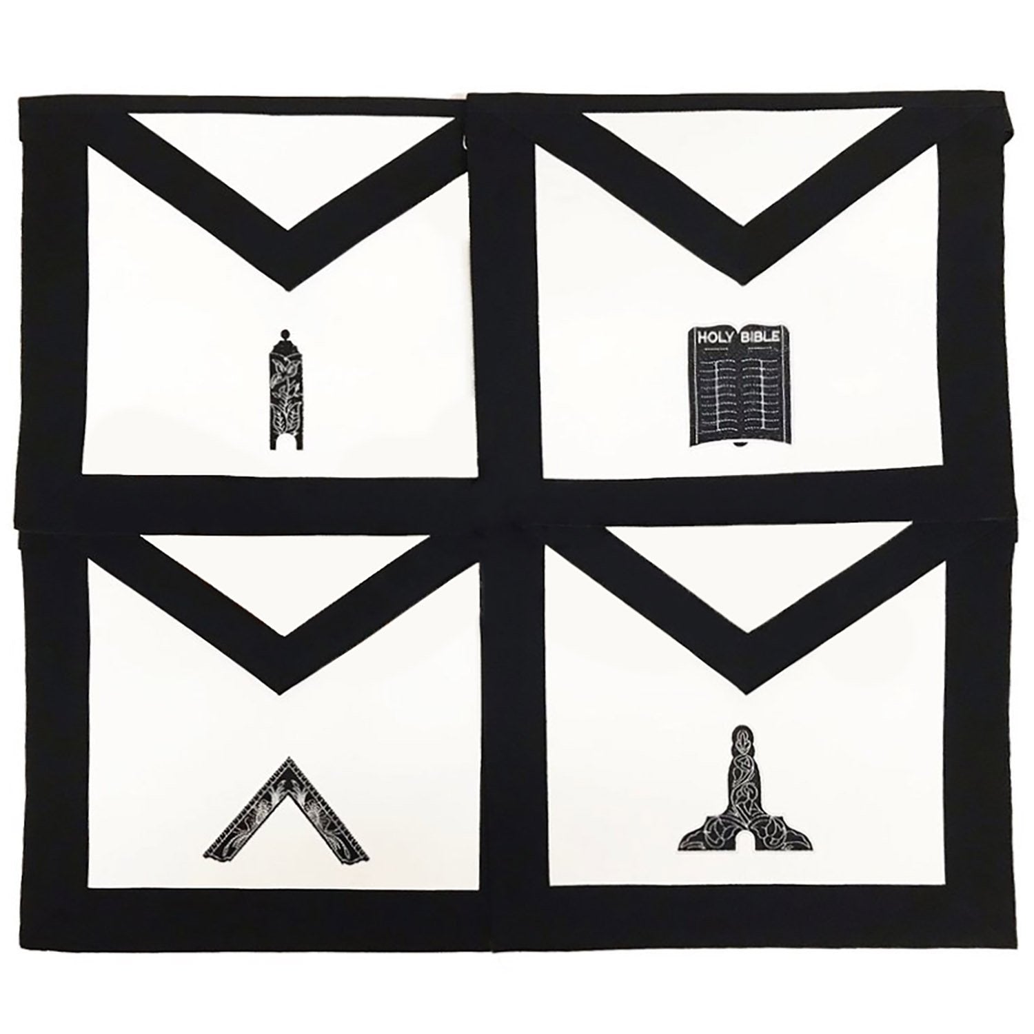 Masonic Funeral Members Apron Set - Bricks Masons