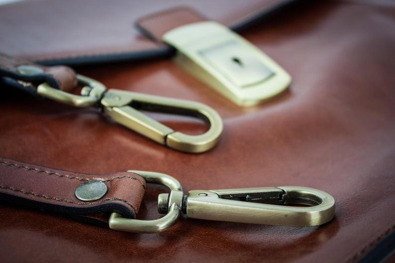 Royal Arch Chapter Briefcase - Brown Leather - Bricks Masons