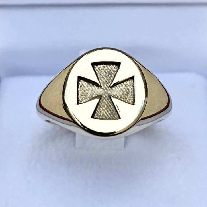 Knights Templar Commandery Ring - 9K Gold - Bricks Masons