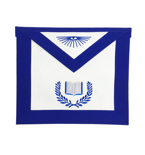 Chaplain Blue Lodge Officer Apron - Royal Blue with Wreath - Bricks Masons