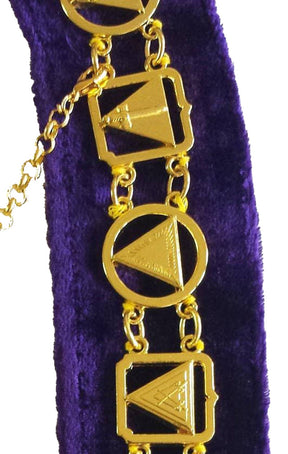 33rd Degree Scottish Rite Chain Collar - Gold Plated - Bricks Masons