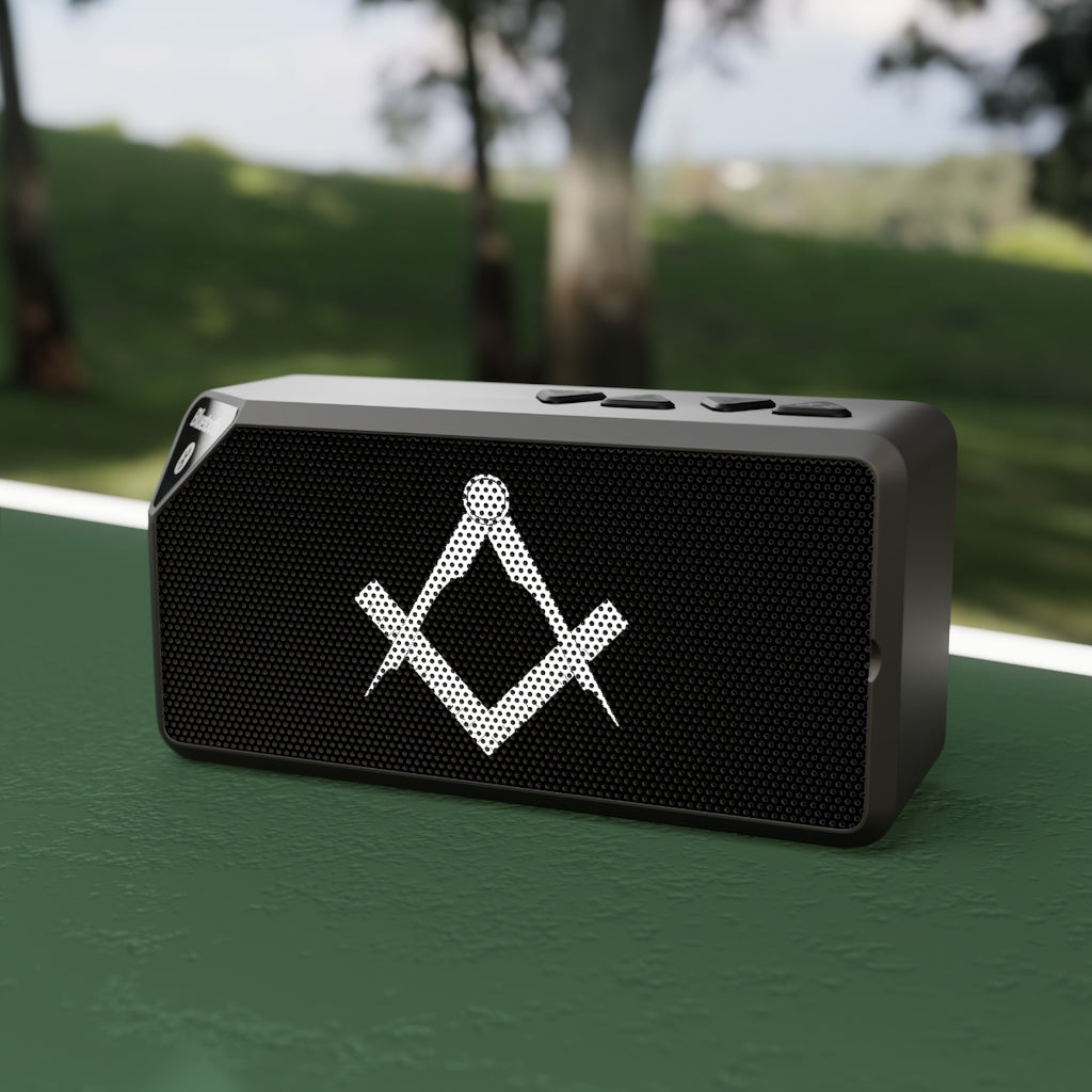 Master Mason Blue Lodge Bluetooth Speaker - Black with Square & Compass - Bricks Masons