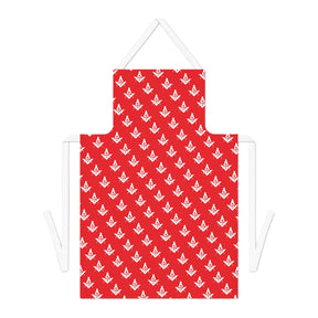 Master Mason Blue Lodge Kitchen Apron - White and Red for Christmas - Bricks Masons