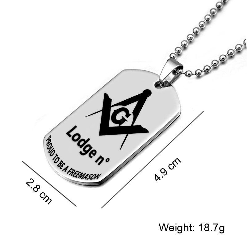 Master Mason Blue Lodge Necklace - (Various Colors) - Bricks Masons