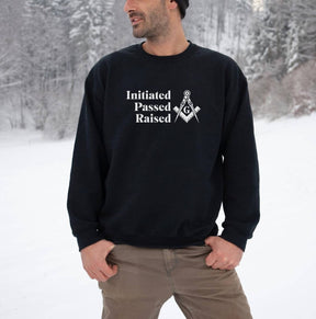 Master Mason Blue Lodge Sweatshirt - Initiated Passed Raised - Bricks Masons