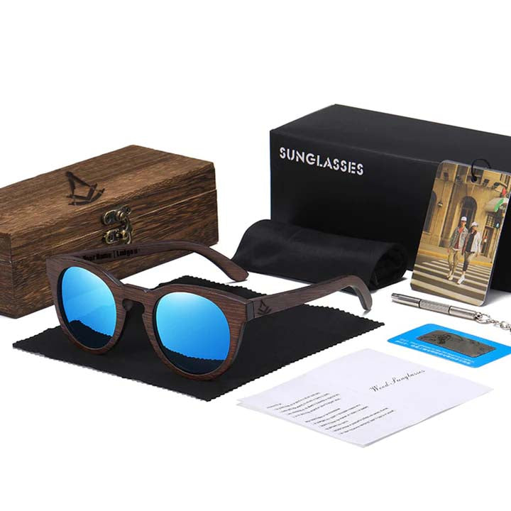 Past Master Blue Lodge Sunglasses - Various UV Lenses Colors - Bricks Masons