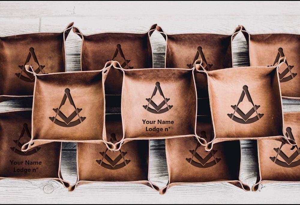 Past Master Blue Lodge Valet Tray - Various Colors - Bricks Masons