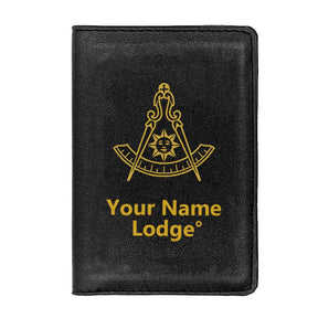 Past Master Blue Lodge California Regulation Wallet - Black & Brown - Bricks Masons
