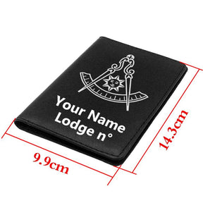 Past Master Blue Lodge California Regulation Wallet - Black & Brown - Bricks Masons