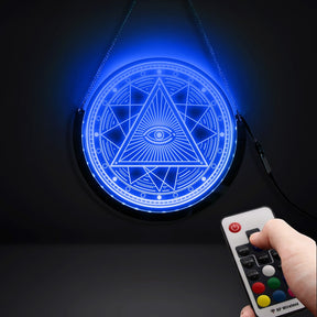 Eye Of Providence LED Sign - Round LED Wall art - Bricks Masons