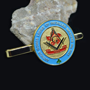 Master Mason Blue Lodge Tie Bar - Arthur Gomes Lodge Of Installed Masters N° 1001 - Bricks Masons