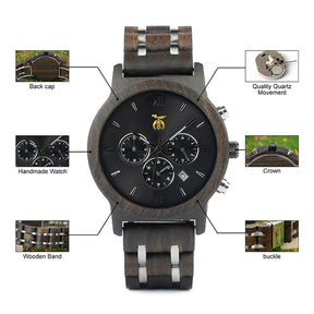 Shriners Wristwatch - Various Wood Colors - Bricks Masons
