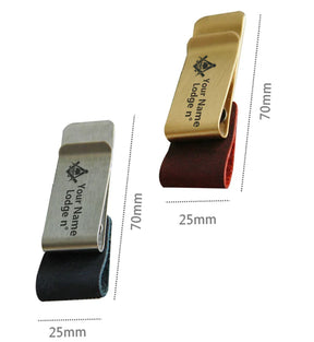 Widows Sons Pen Holder - Leather Brass - Bricks Masons